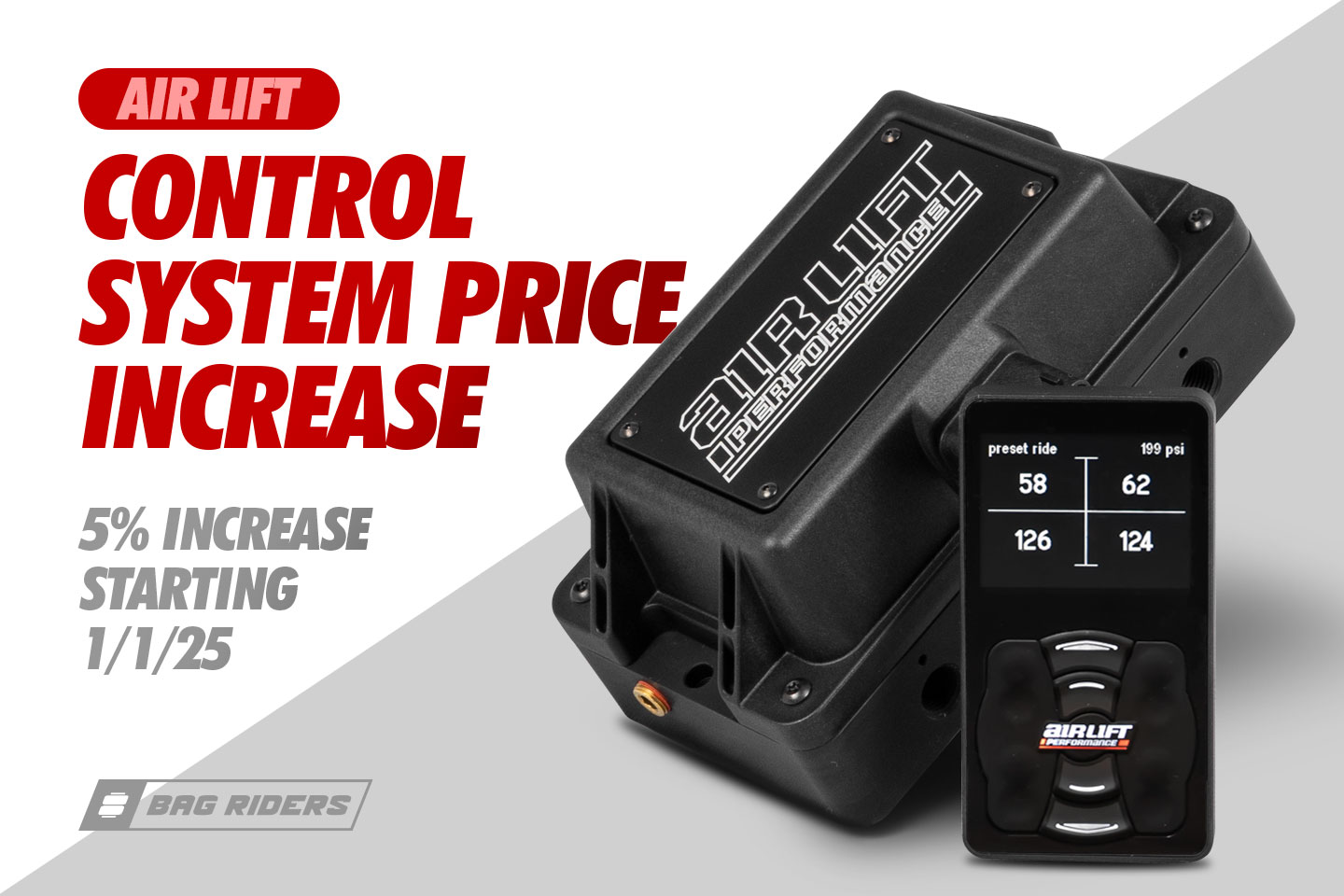 Air Lift 3P / 3H Control System Price Increase!