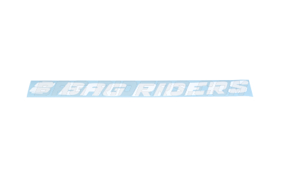 Bag Riders Curved Windshield Banner (White)