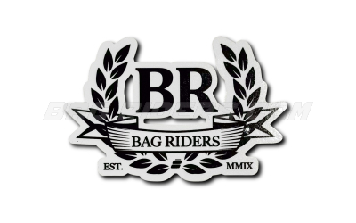 Bag Riders Crest Sticker (Black/White)