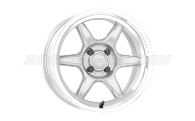 Kansei Tandem 4x114.3 15x7 +0 Hyper Silver w/ Machined Lip