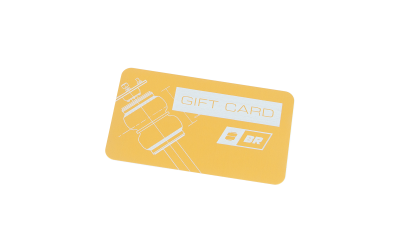 Bag Riders Metallic Yellow Gift Card with Double Bellow suspension design