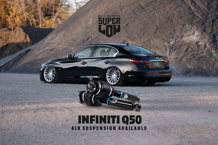 Infiniti Q50 V37 on Super Low Air Suspension
